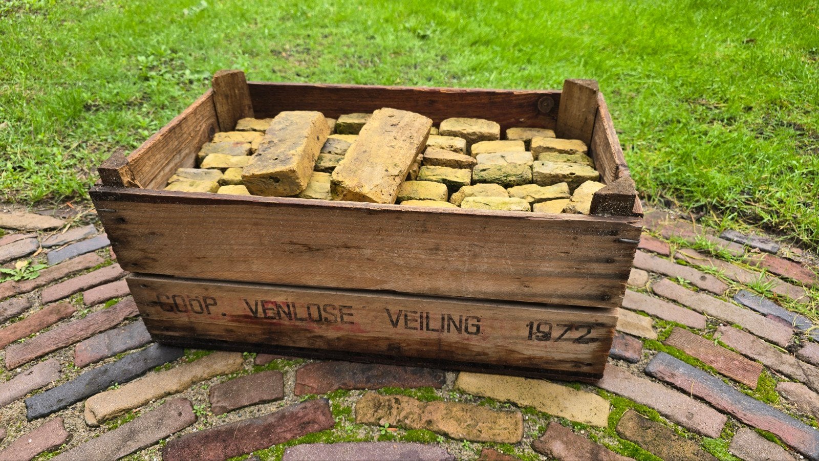 oude gele bakstenen 200 stuks, Ophalen, Gebruikt, Bakstenen