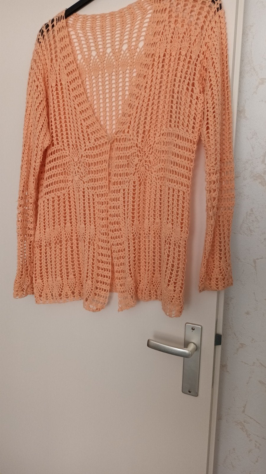 een mooie katoene hand gehaakte vest, Ophalen, Zo goed als nieuw, Maat 38/40 (M)
