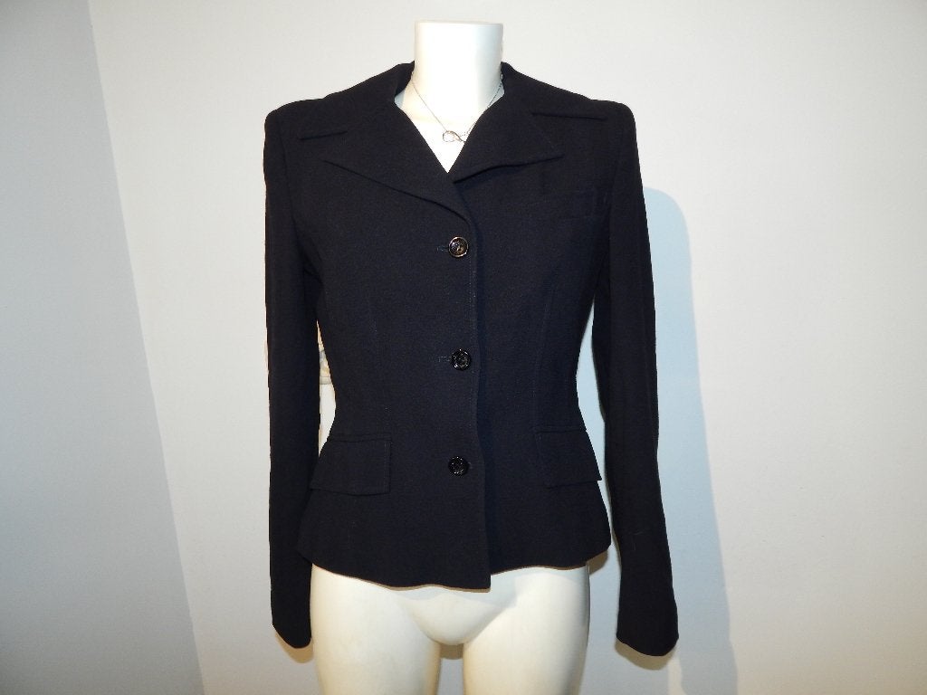 Dolce & Gabbana mooie zwarte vintage blazer jaguar voering44