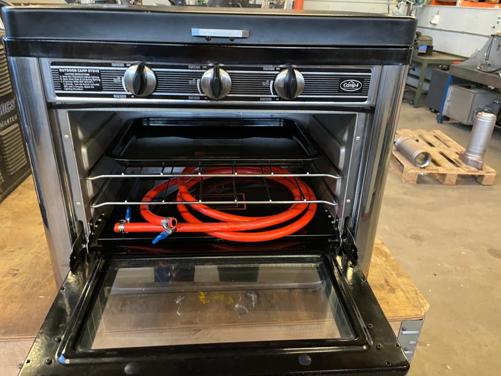 Camp4 Camping oven & kookstel 30mbar, Ophalen, Zo goed als nieuw, Minder dan 45 cm