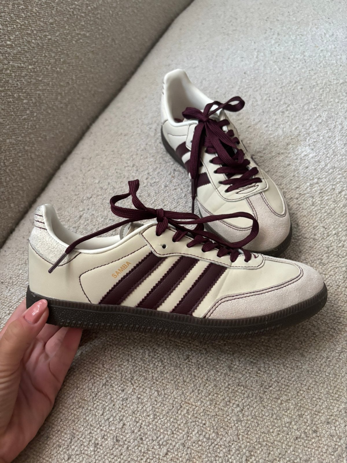 Adidas samba nieuw 38 bordeaux beige sneakers, Ophalen of Verzenden, Zo goed als nieuw, Beige, Sneakers of Gympen