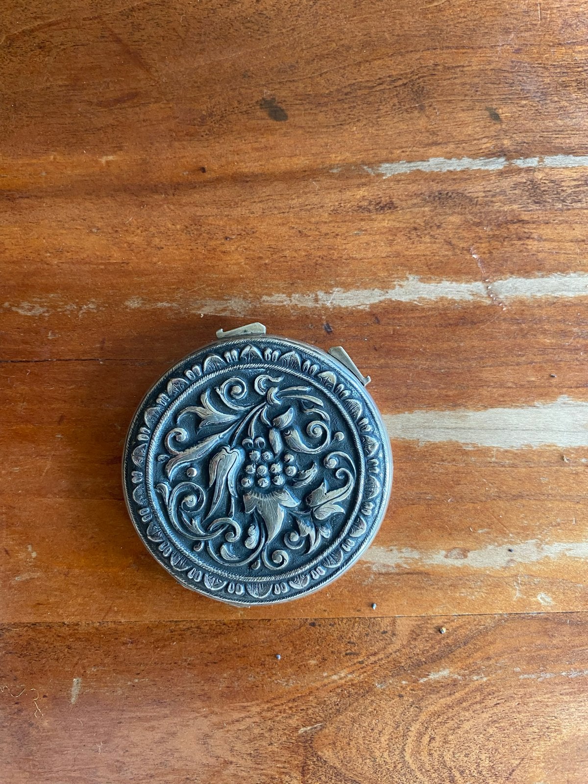 Djokja Zilveren Poederdoos in Perfecte Staat, Antiek en Kunst, Antiek | Goud en Zilver, Ophalen of Verzenden, Zilver