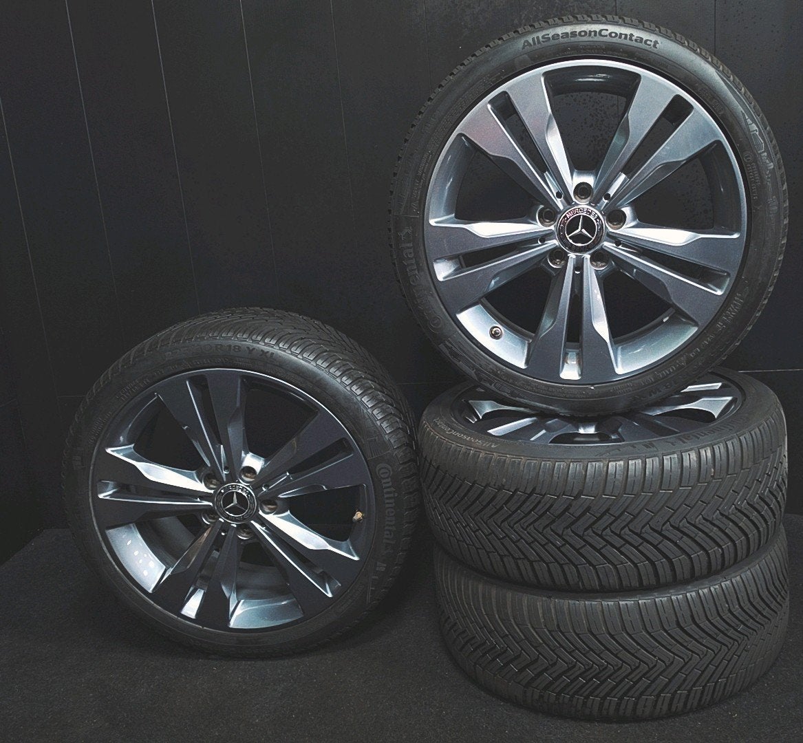 Mercedes CLA velgen 18 " met allseason banden, 18 inch, Gebruikt, Ophalen of Verzenden, All Season
