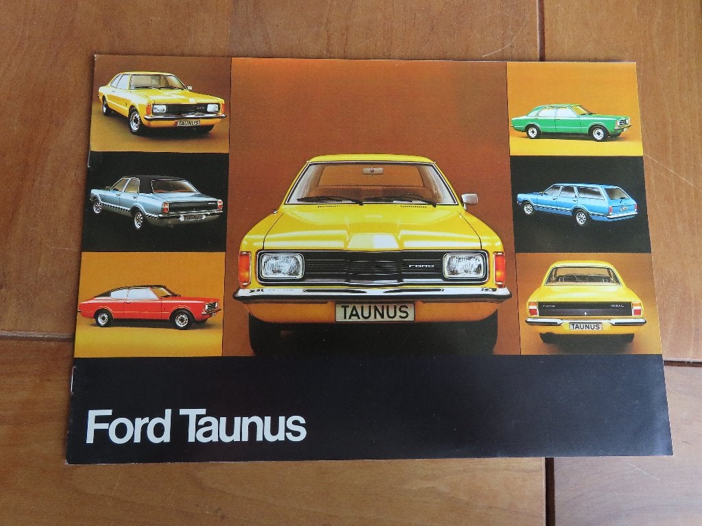 Folder Ford Taunus 1975, zeer mooi!, Ford, Ophalen of Verzenden, Zo goed als nieuw, Ford