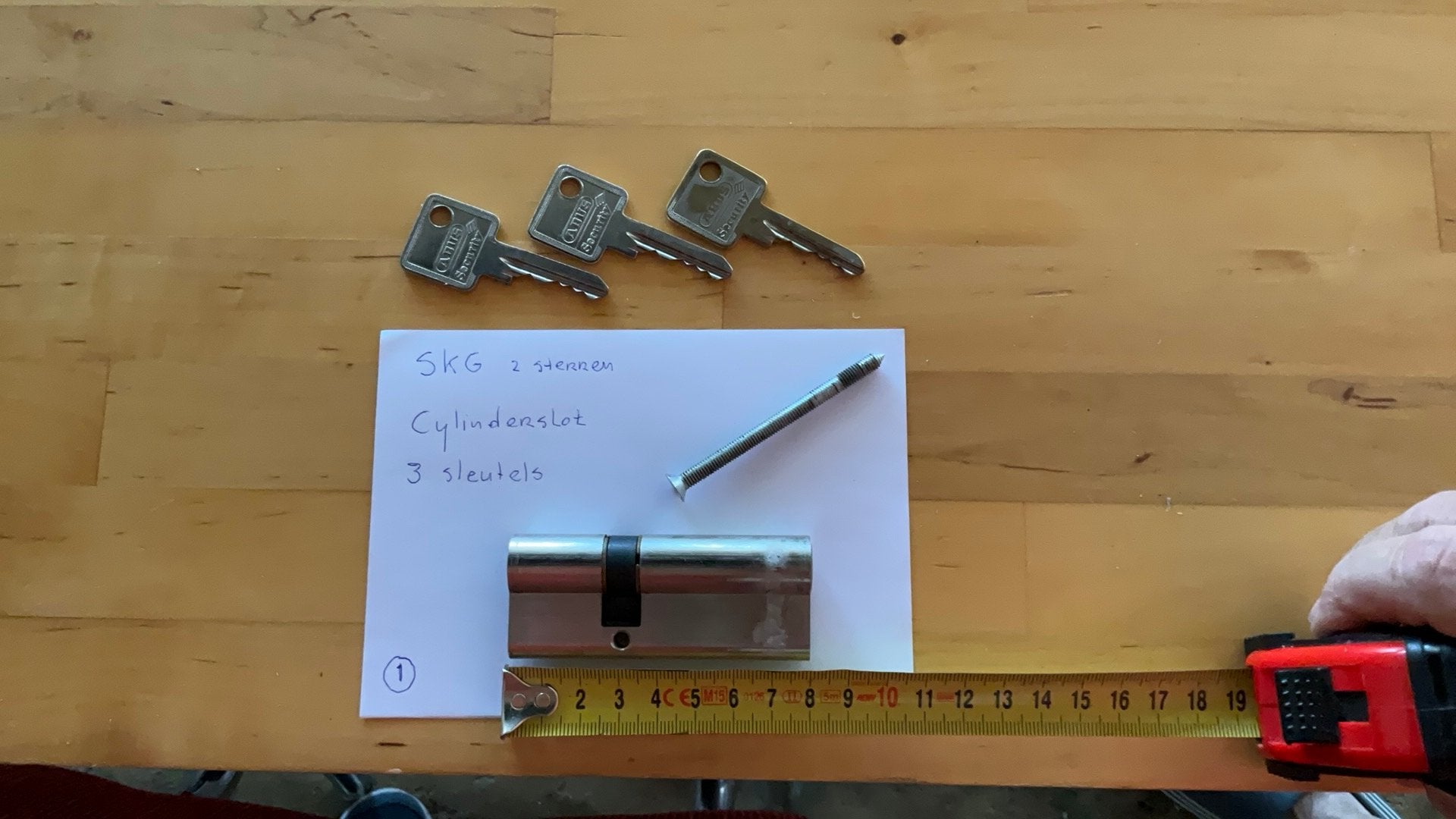 Cylinderslot met 3 sleutels, Ophalen of Verzenden, Buitendeur, 200 tot 215 cm