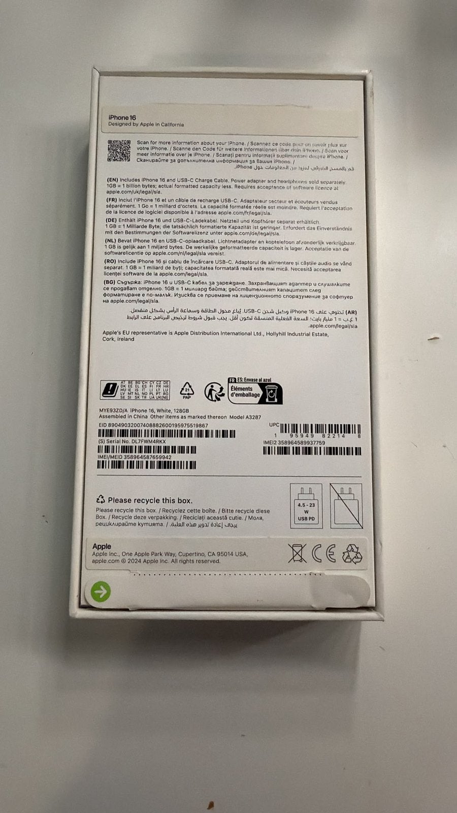 Foto 13 van Iphone 16 white 128GB