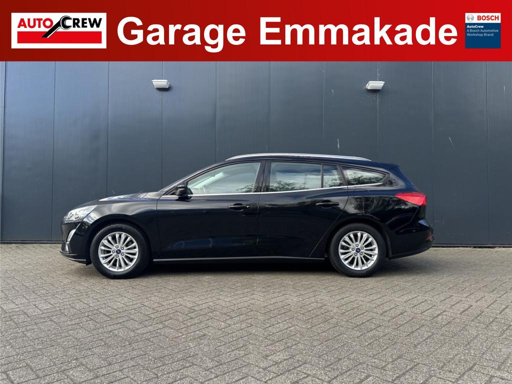 Ford FOCUS Wagon 1.0 EcoBoost Titanium Business | Lane assis, Stof, Gebruikt, 1283 kg, Zwart