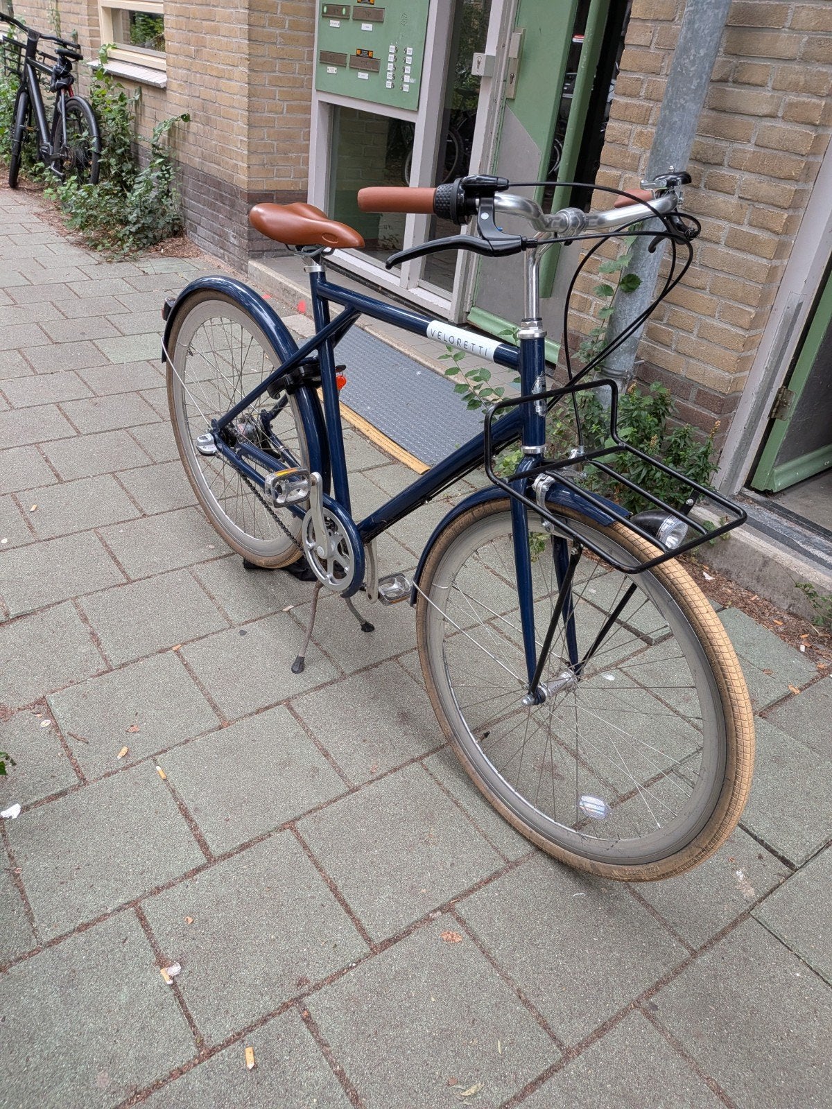 Veloretti Cafechaser Blauw Fiets. 57 cm, 3 versnellingen, Velgrem, Versnellingen, Zo goed als nieuw, 53 tot 57 cm