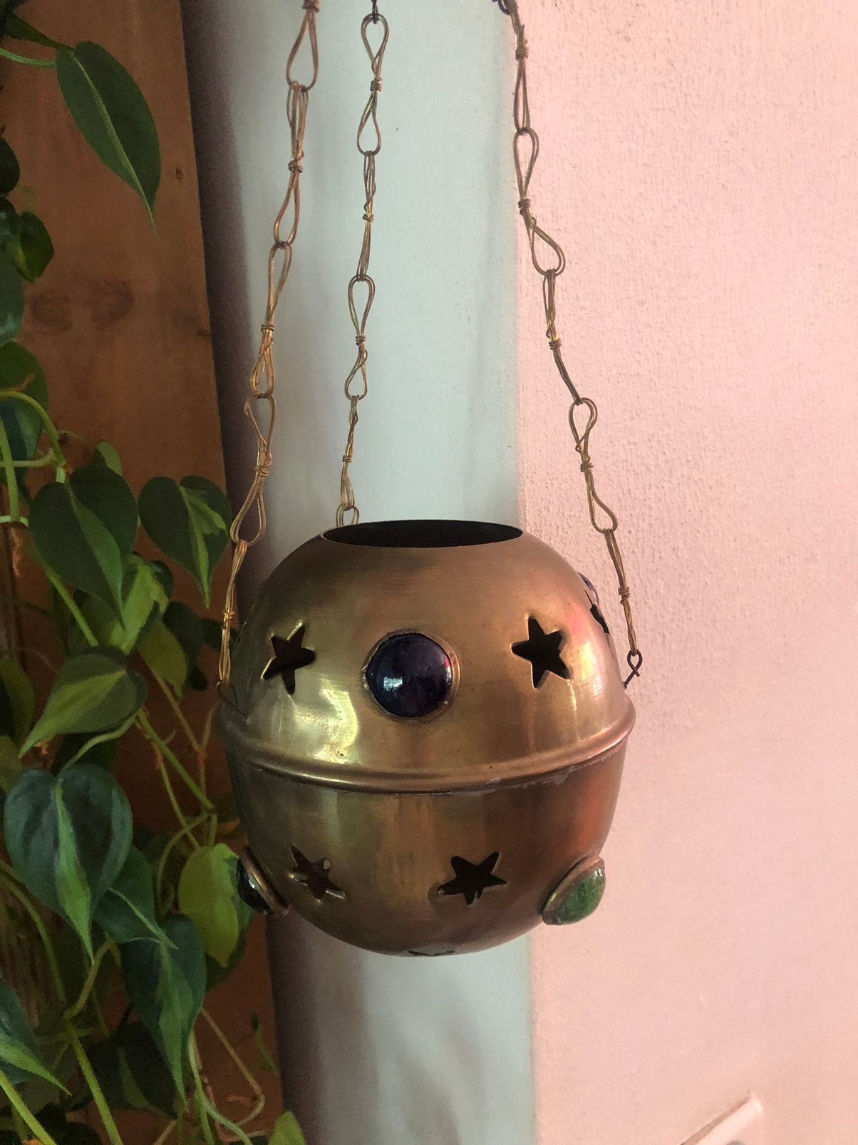 Lamp Spoetnik Koper Space Age 1960 Sterren en…, Overige materialen, Gebruikt, Overige fittingen, Ophalen of Verzenden