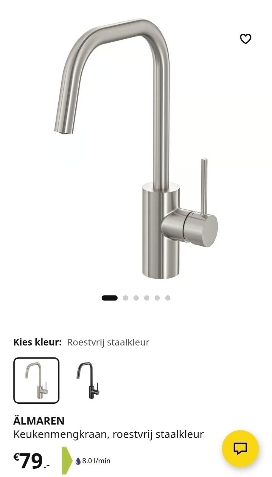 Nieuwe keukenkraan, Ophalen, Nieuw, 50 tot 100 cm, Minder dan 100 cm