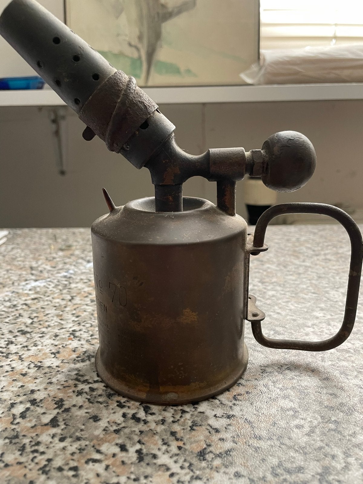 Antieke Soldeerlamp / Blowtorch - Decoratief item, Ophalen of Verzenden