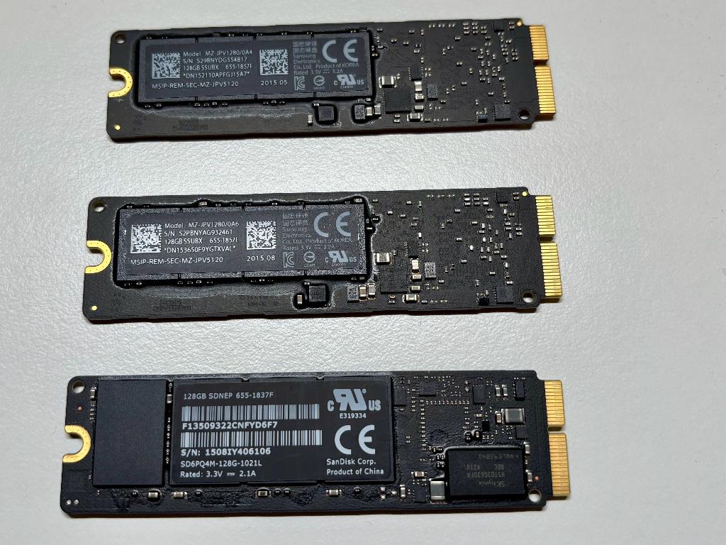 Apple NVMe / SSD's (uit A1419) - 128Gb, Computers en Software, Apple Desktops, Gebruikt, iMac, SSD, Ophalen of Verzenden