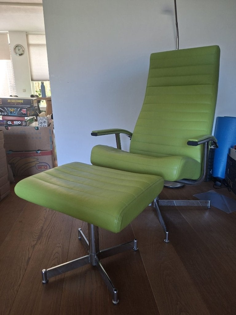 Leren stoel, Huis en Inrichting, Stoelen, Ophalen, Overige kleuren, Zo goed als nieuw, Leer