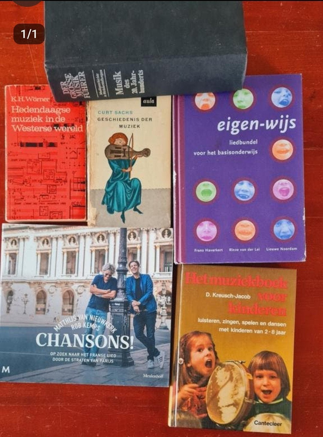 6 boeken over muziek, Ophalen of Verzenden, Gelezen, Algemeen, K.H. Wörner, Curt Sachs, Frans Haverkort, D. Kreusch-Jacob
