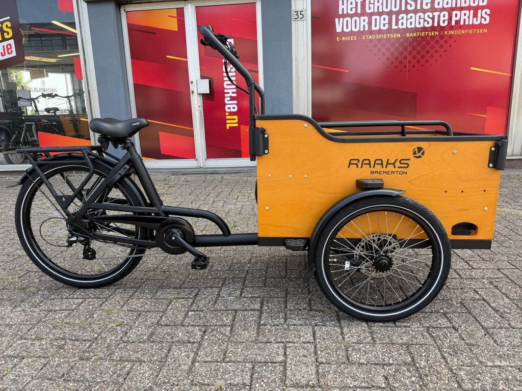 Fietshokje Beverwijk:Raaks Bremerton bakfiets met HONDENKLEP