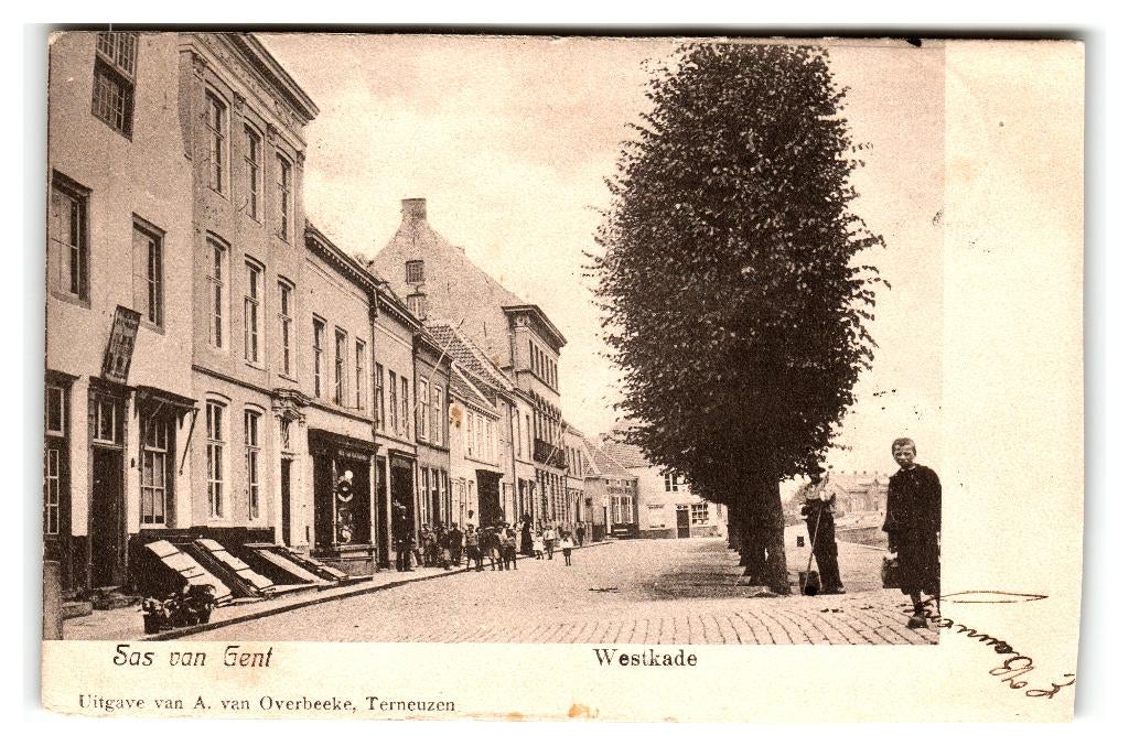 Sas van Gent, Westkade, Verzenden, Voor 1920, Gelopen, Zeeland