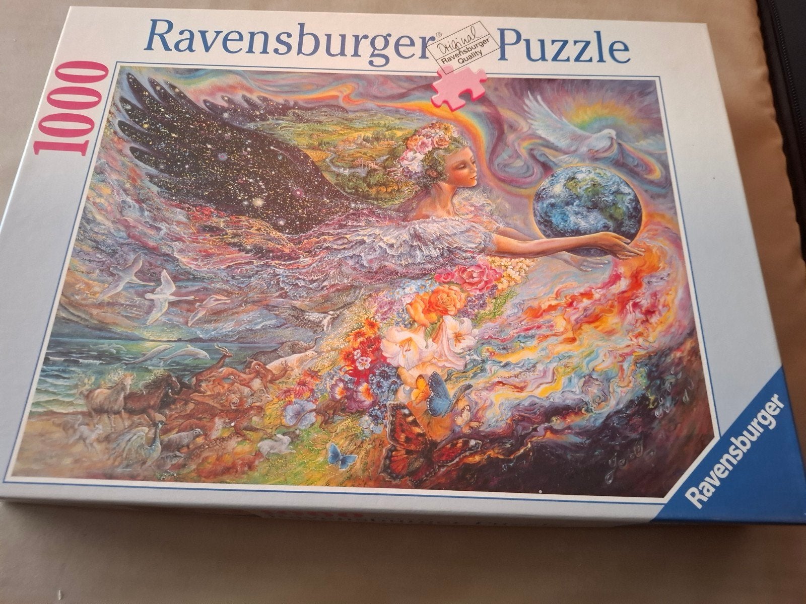 Ravensburger Legpuzzel 1000 stukjes - Engel met Aarde, Ophalen, 500 t/m 1500 stukjes, Zo goed als nieuw
