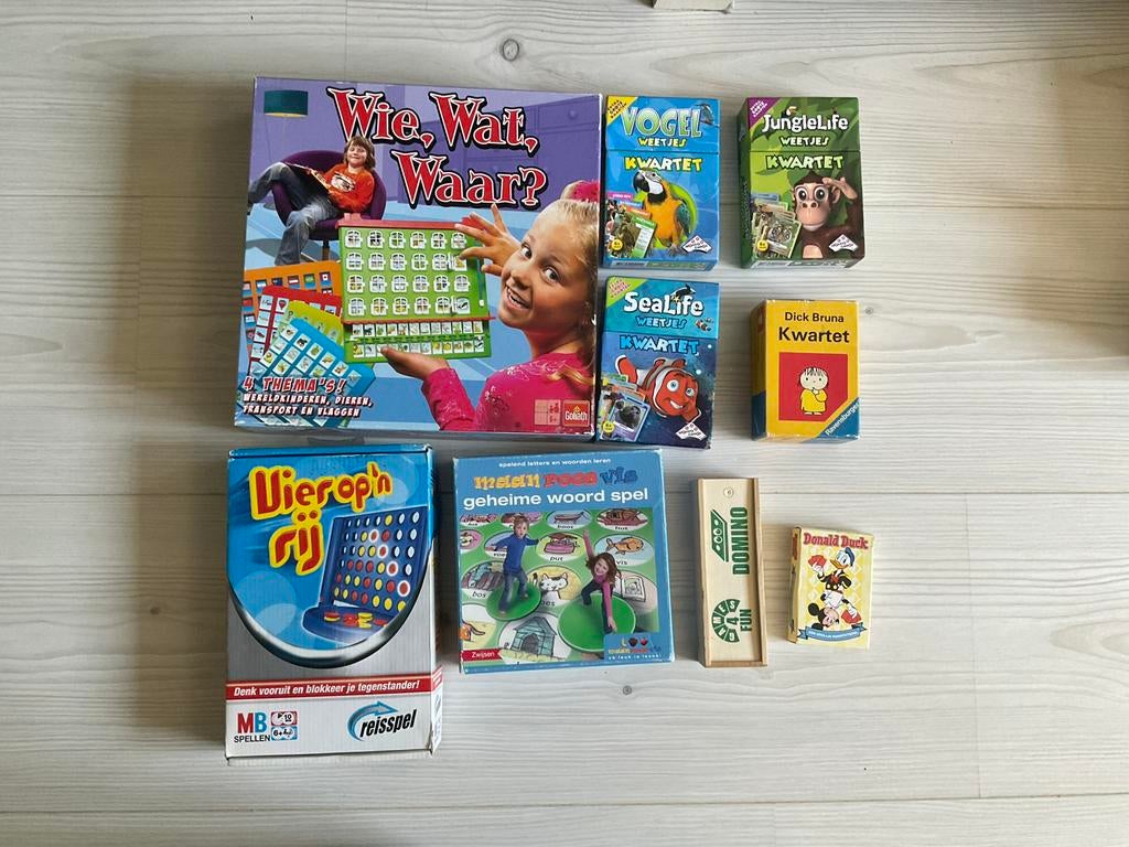 Spellen, educatieve spellen, kwartetten - compleet, Een of twee spelers, Ophalen of Verzenden, Gebruikt
