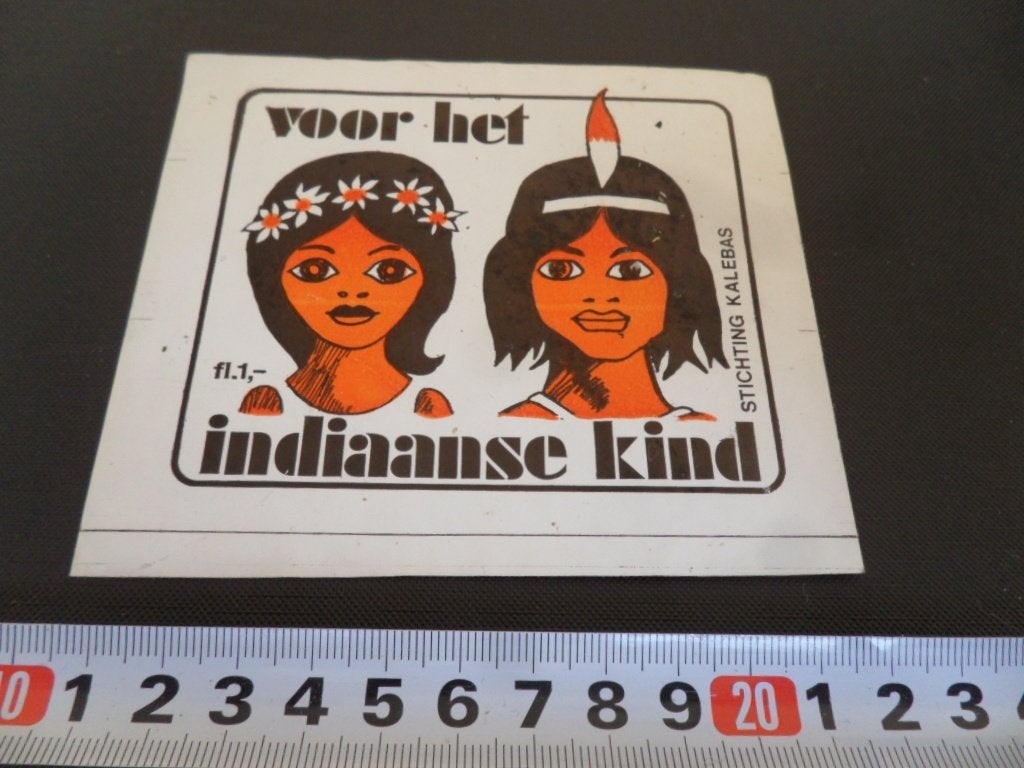 sticker voor het Indiaanse Kind Stichting Kalebas, Ophalen of Verzenden, Zo goed als nieuw