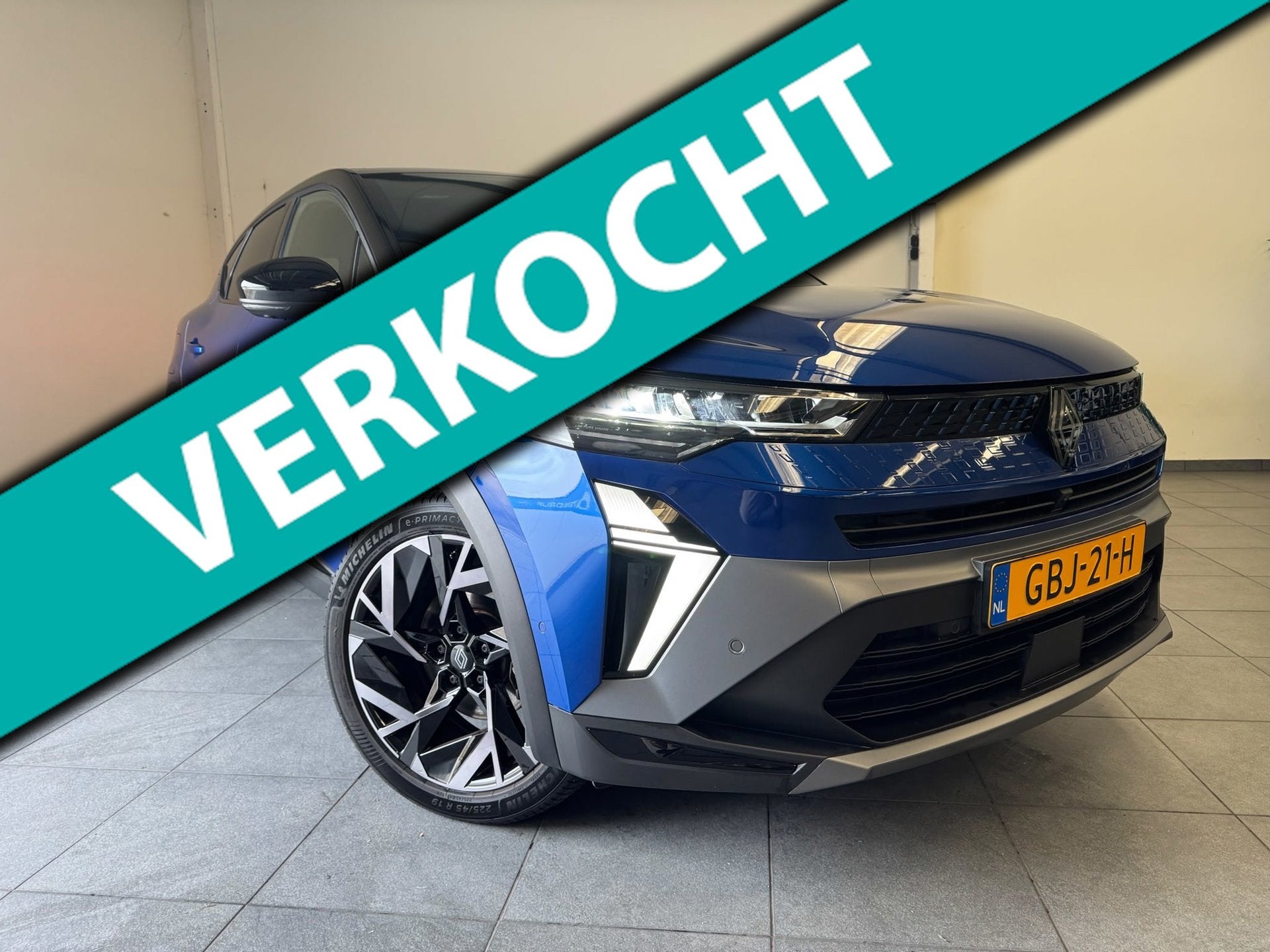 Renault Captur 1.6 E-Tech full hybrid 145 esprit Alpine / Pa, Auto's, 4 cilinders, Blauw, Origineel Nederlands, Bedrijf