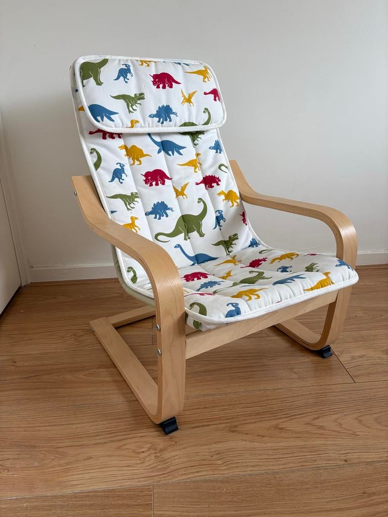 Ikea Poäng kinderstoel dino’s!, Ophalen, Zo goed als nieuw, Overige typen
