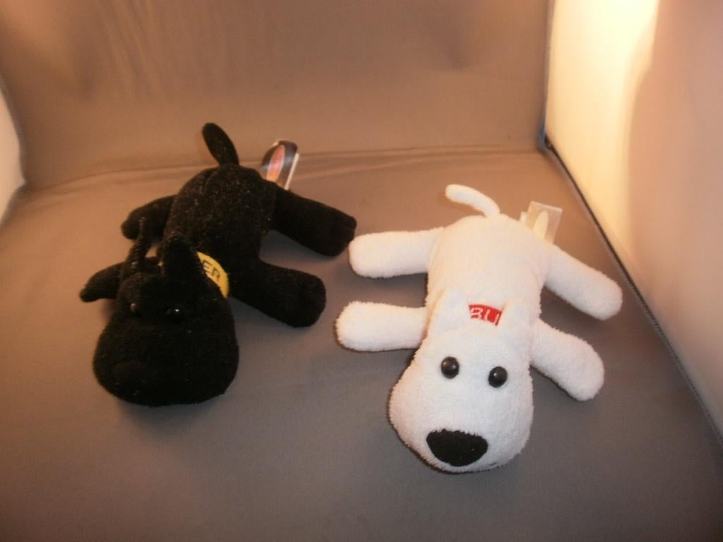Melissa & dong hond/hondjes zwart en wit pepper en buddy, Overige merken, Overige karakters, Zwart, Zo goed als nieuw