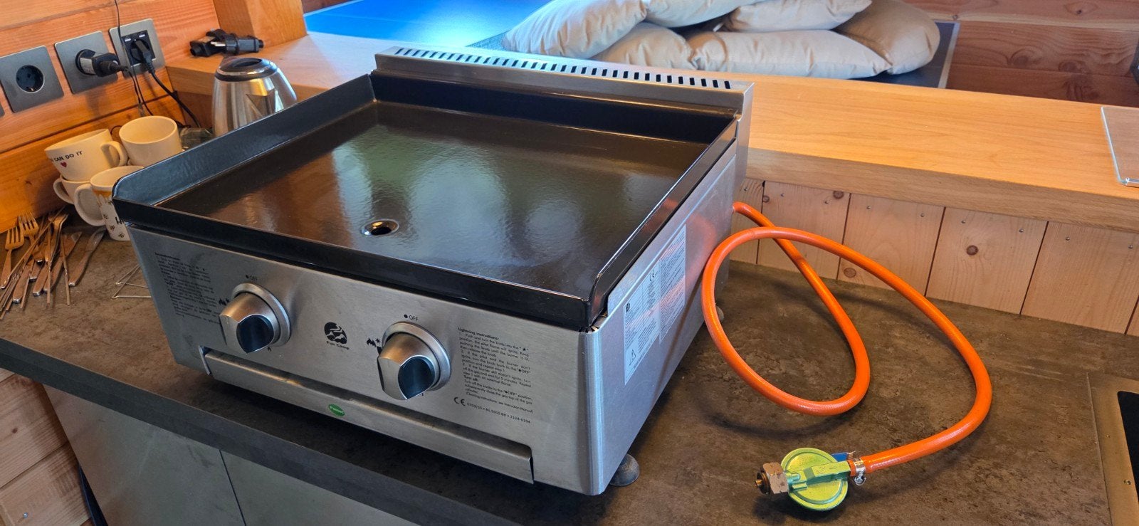 Ongebruikt! Gas BBQ Grillplaat - Perfect voor buiten koken, Ophalen of Verzenden, Zo goed als nieuw, Tristar