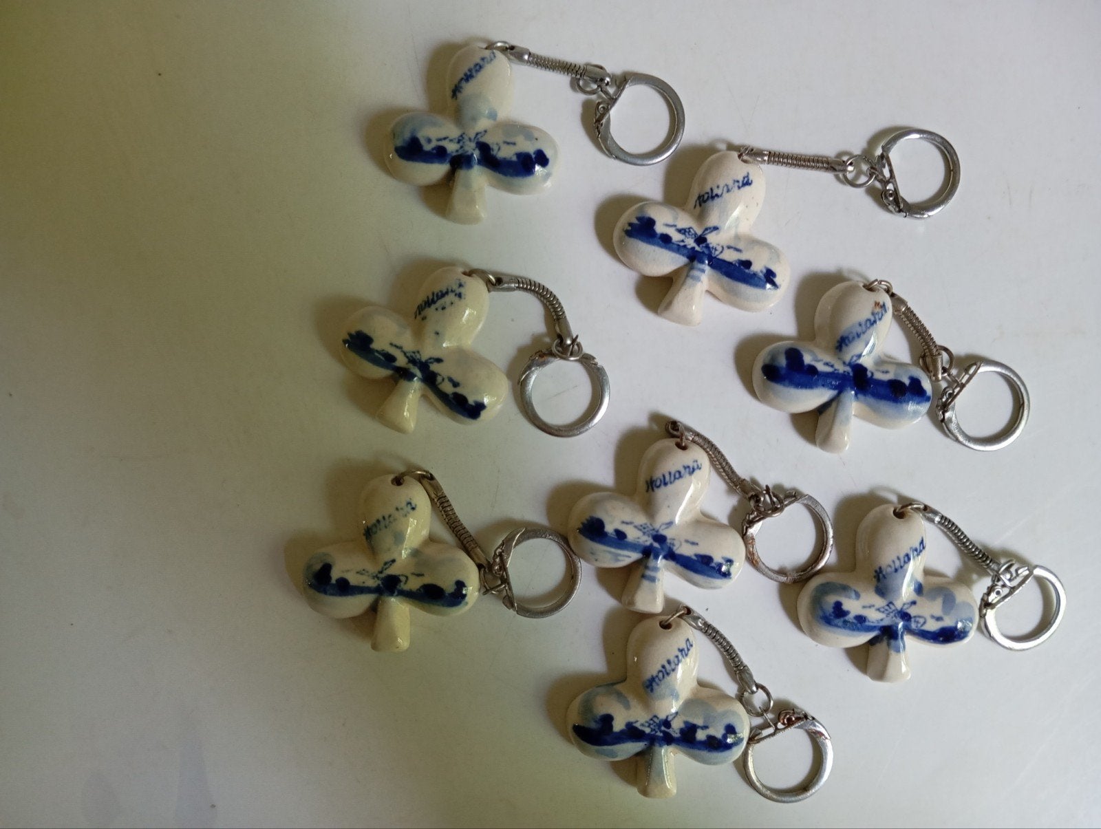 leuke set keramieken Delfts blauwe sleutelhangers, Ophalen of Verzenden