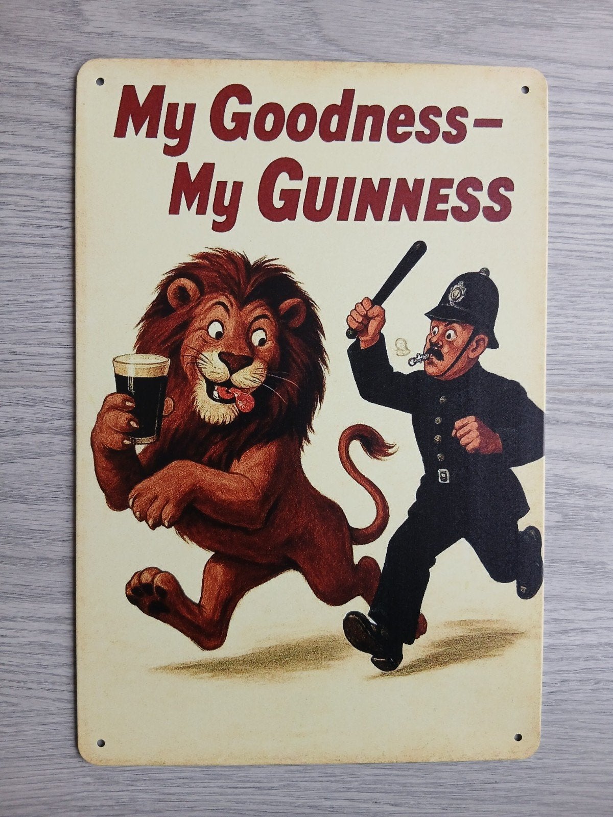 Guinness 20x30 cm Metalen Reclamebord, Verzamelen, Biermerken, Verzenden, Nieuw, Reclamebord, Plaat of Schild, Overige merken