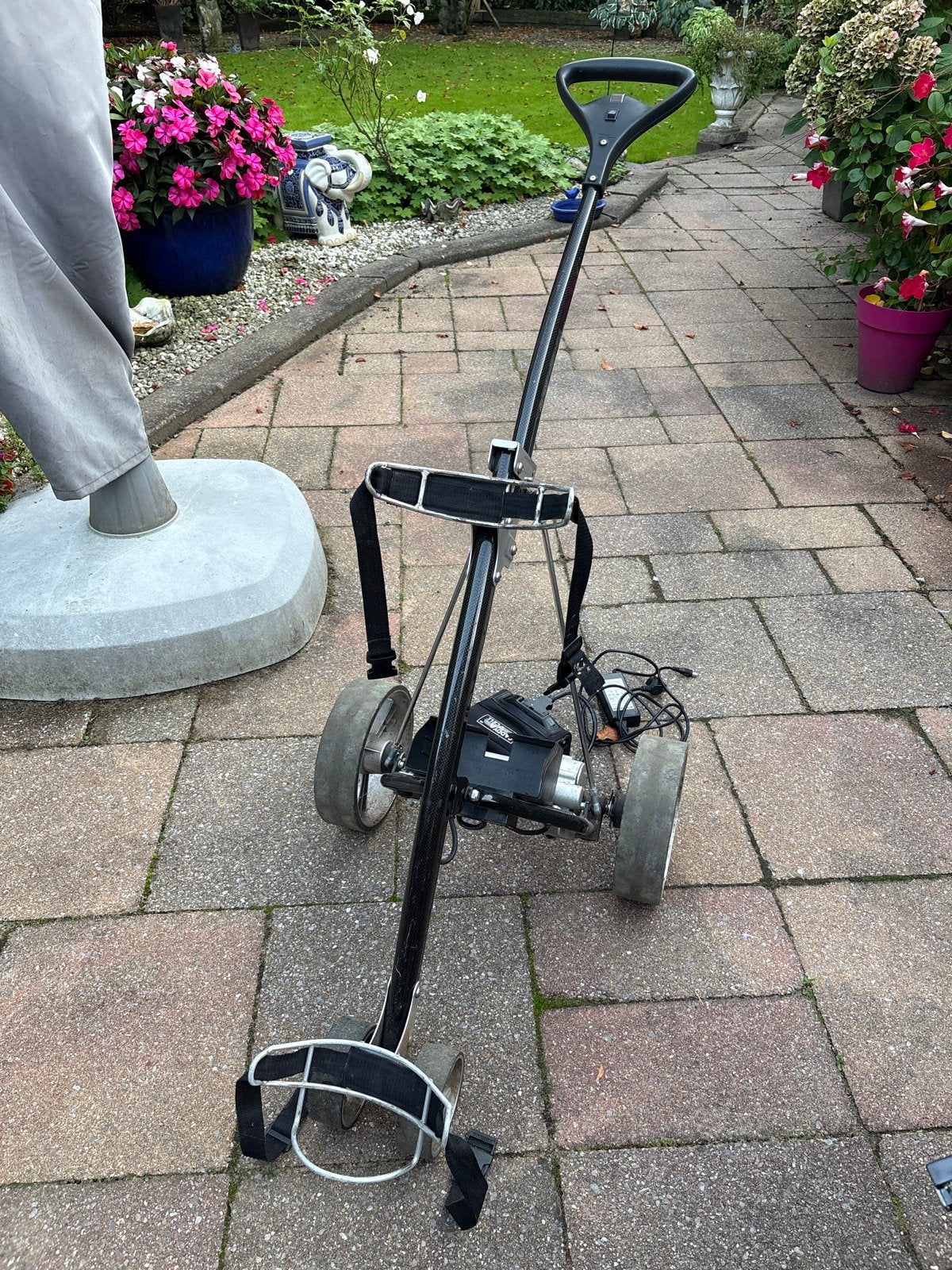 Komperdell Carbon elektrische golftrolley met CaddyCell, Ophalen, Gebruikt, Golfkar, Overige merken