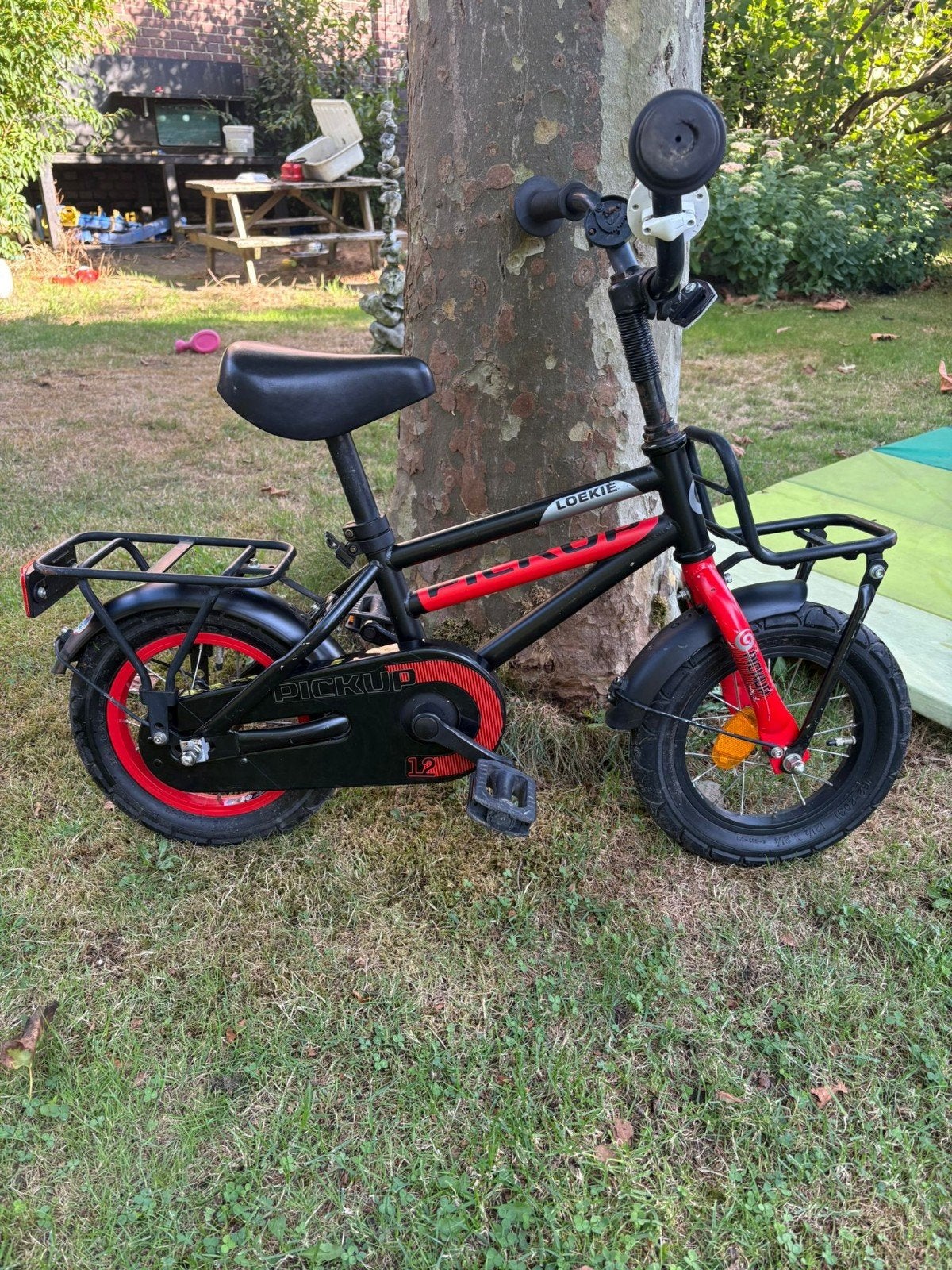Loekie Pickup kinderfiets 12 inch, Fietsen en Brommers, Terugtraprem, Gebruikt, Loekie, Ophalen of Verzenden