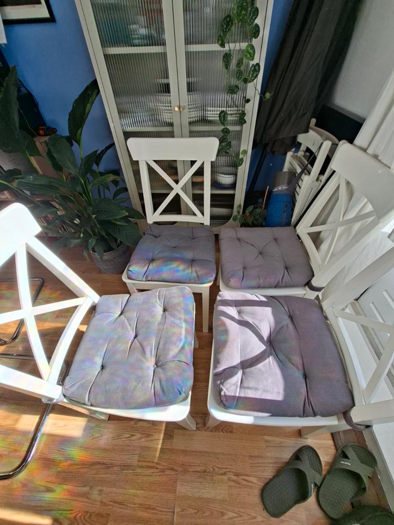 Ikea Ingolf eetkamerstoelen, Ophalen, Gebruikt, Wit, Vier