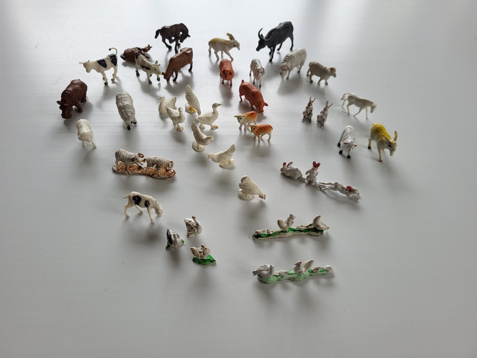 vintage plastic en rubberen boerderijdieren, Ophalen of Verzenden, Gebruikt