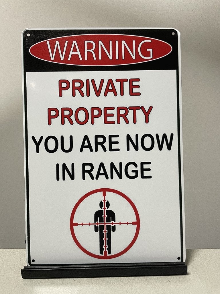 Private property warning tekstbord, Tuin en Terras, Ophalen of Verzenden, Www.pand50.nl, Info@pand50.nl, Printer 29B Coevorden