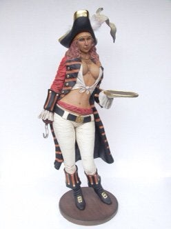 Piratenvrouw levensgroot 180 cm, Ophalen, Zo goed als nieuw