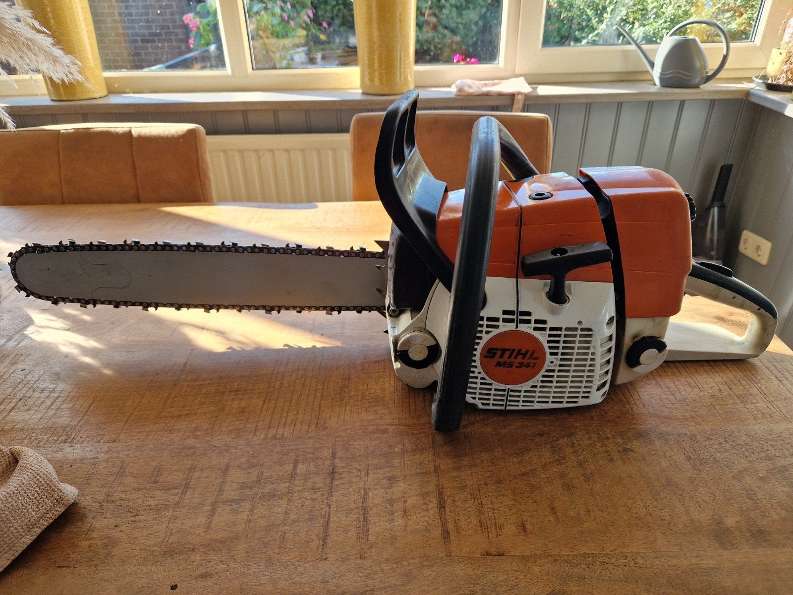 Stihl MS 341 Kettingzaag, Ophalen, Stihl, Gebruikt, 70 mm of meer