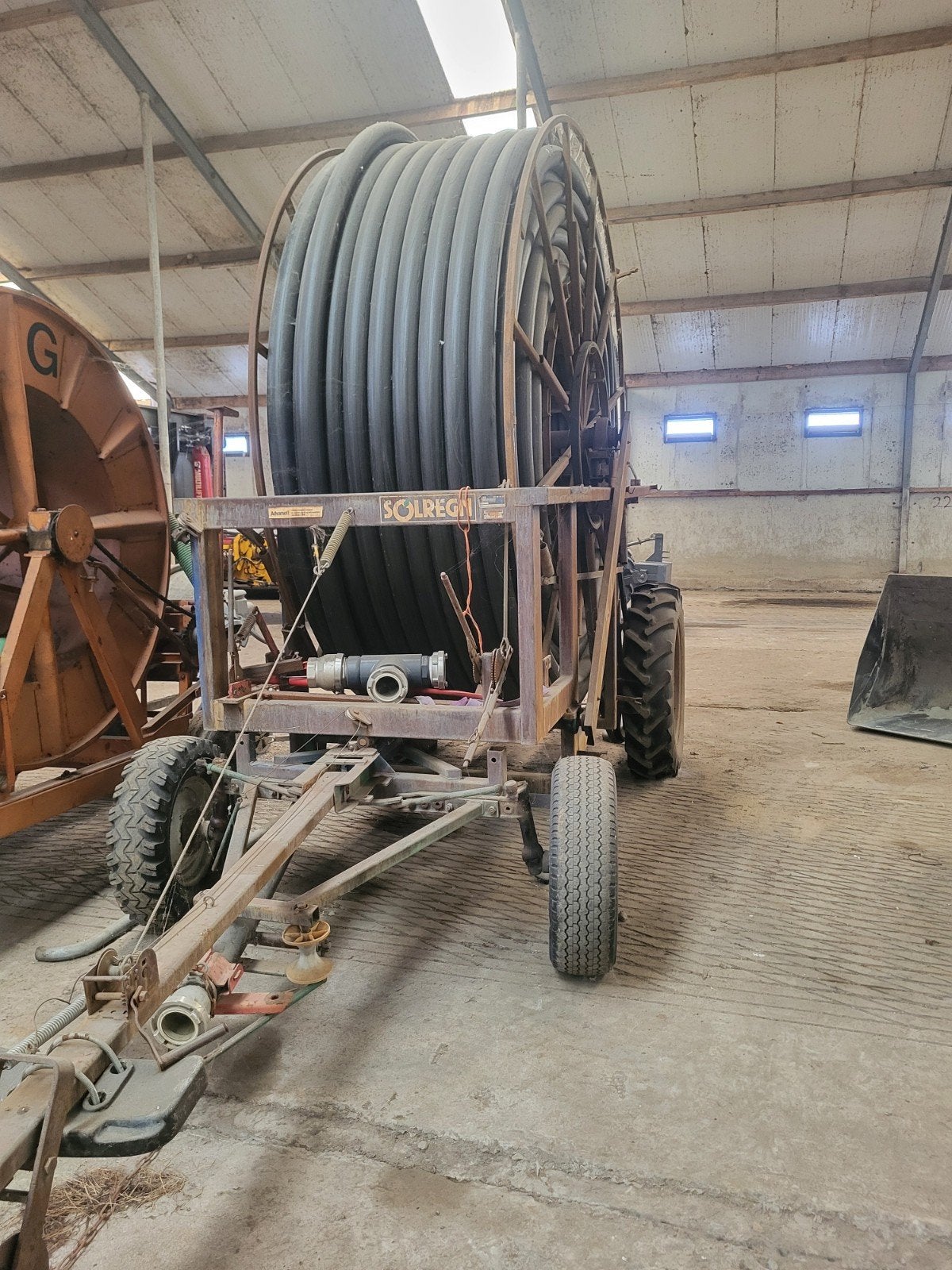 Beregeningshaspel 450 mtr lang slang diameter 100, Ophalen, Beregening en Drainage