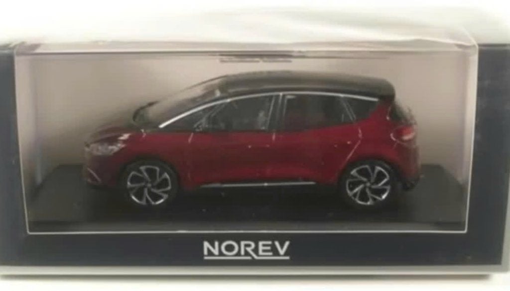 RENAULT SCENIC 2016 ROOD & ZWART SCHAAL 1/43 NOREV 517734, Hobby en Vrije tijd, Modelauto's | 1:43, Verzenden, Nieuw, Auto, Norev