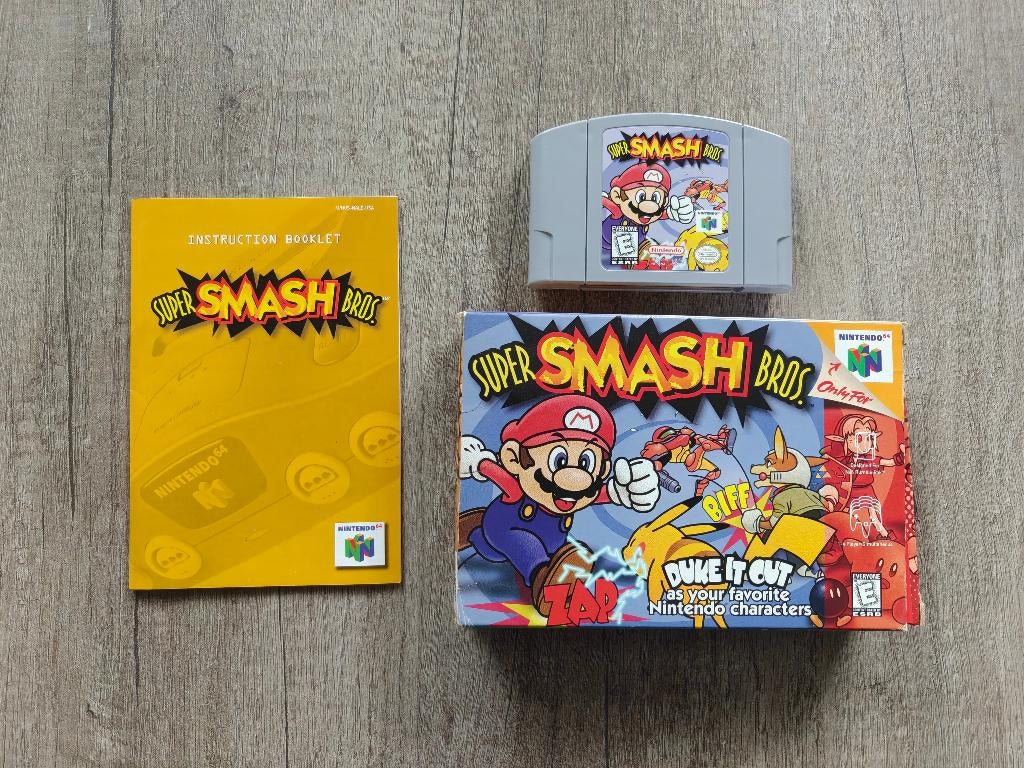 Super Smash bros N64 (NTSC), Spelcomputers en Games, Gebruikt, Vechten, Ophalen of Verzenden, 3 spelers of meer