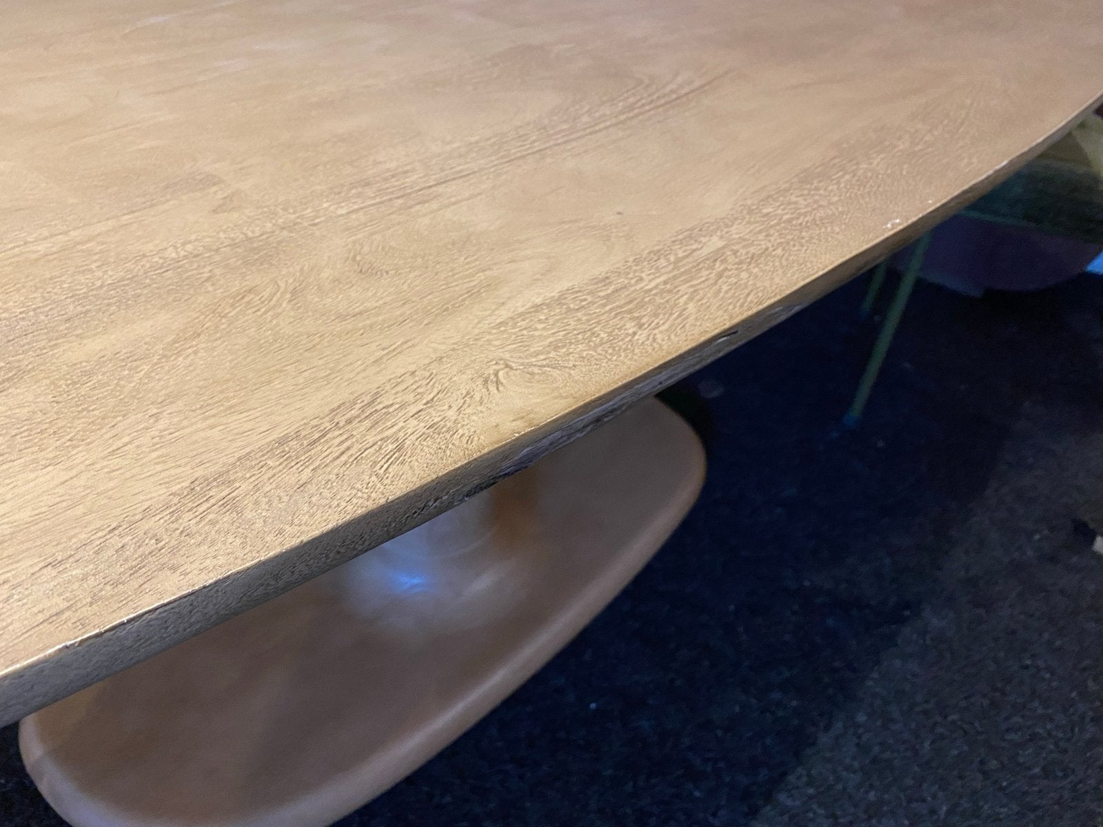 Tafel Coco 250cm massief eiken Deens ovaal midden poot, Ophalen, 100 tot 150 cm, Eikenhout, Vijf personen of meer