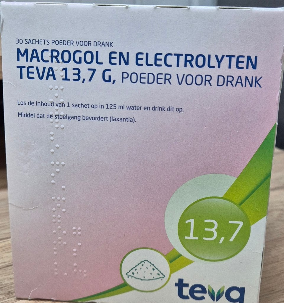 stoelgang bevorderaar, laxeermiddel MACROGON EN ELECTROLYTEN, Ophalen of Verzenden, Nieuw, Overige typen