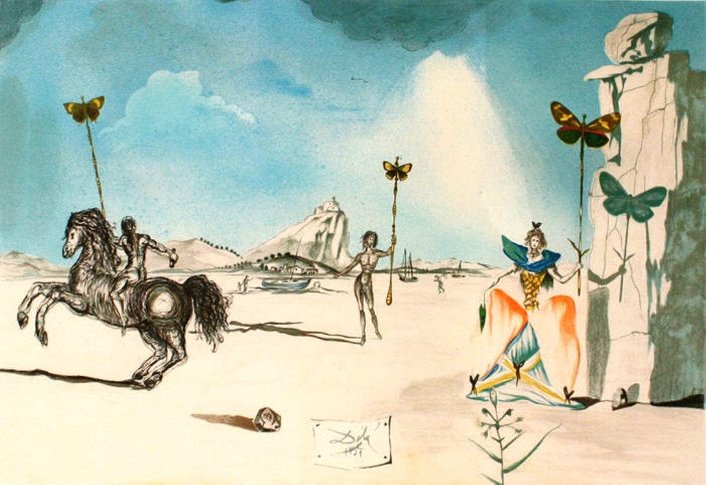Salvador Dali (1904) Kleur Lithografie " Timeless " Ges Gen, Ophalen of Verzenden