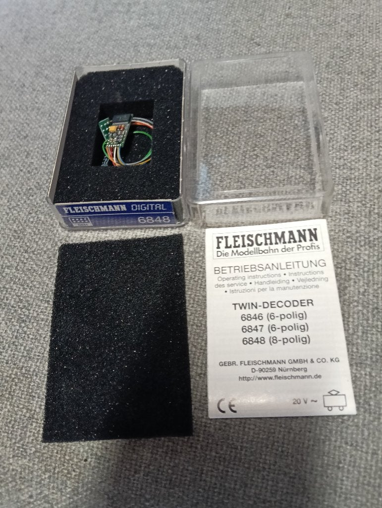 Fleischmann 6848 H0 Lok Twin Decoder 8 polig, Wisselstroom, Fleischmann, Overige typen, Ophalen of Verzenden