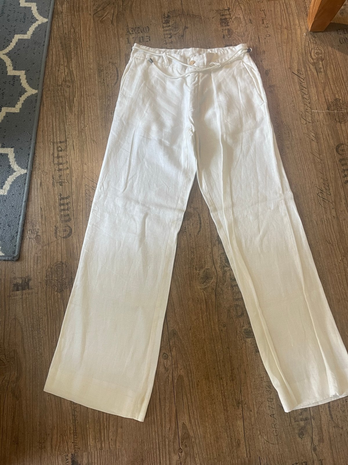 Zara Man Linnen Pantalon 100% Linnen Beige Maat XS, Ophalen of Verzenden, Nieuw, Maat 46 (S) of kleiner, Wit