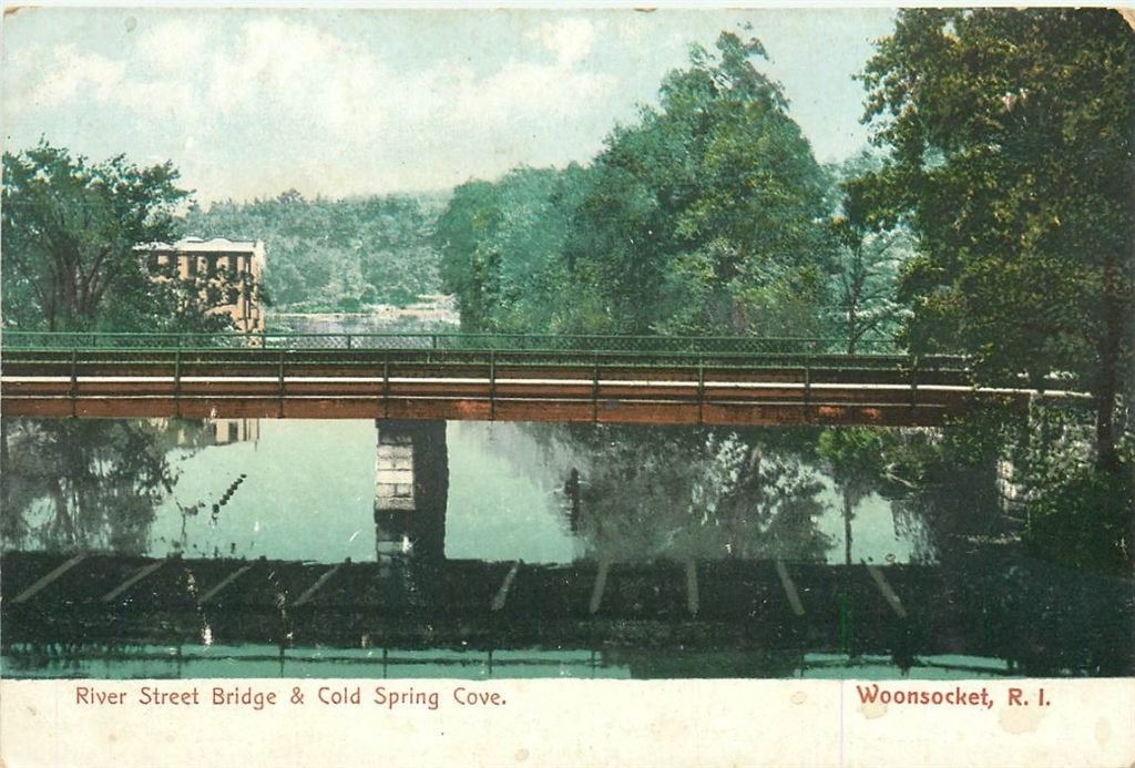 701-449-009 Woonsocket RI River Street Bridge, Verzamelen, Verzenden, Voor 1920, Buiten Europa