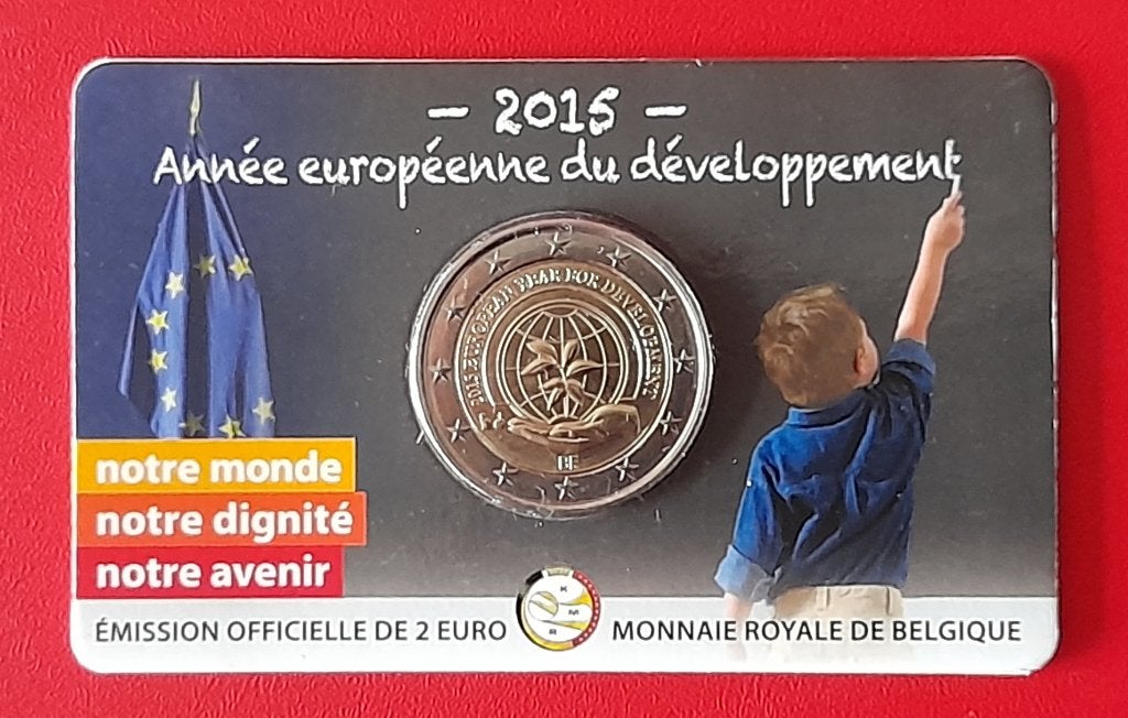 Coincard Belgie 2 euro 2015 Europees jaar (Waalse versie), Ophalen of Verzenden, Setje