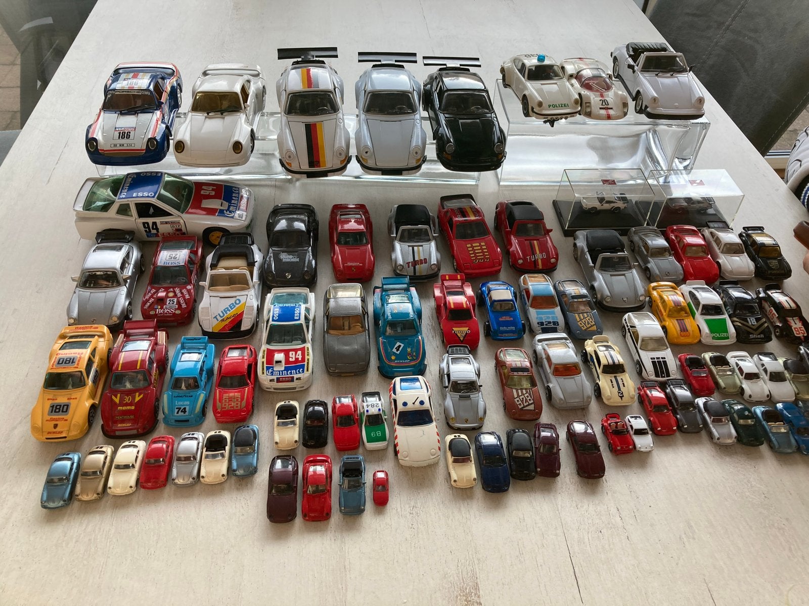 Groot assortiment Porsche miniaturen (Herpa, Burago, racebaa, Ophalen of Verzenden, Gebruikt, Auto, Overige merken