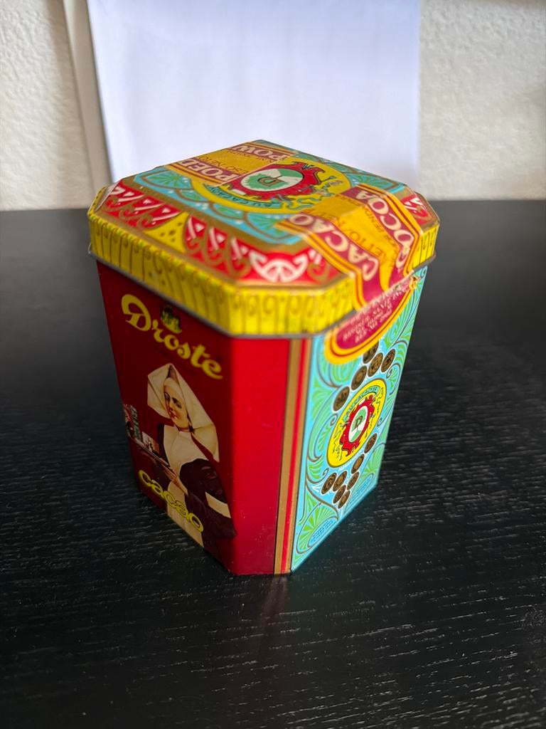 Vintage Droste Cacao Blik - Decoratief Verzamelobject, Ophalen of Verzenden, Zo goed als nieuw, Overige, Droste