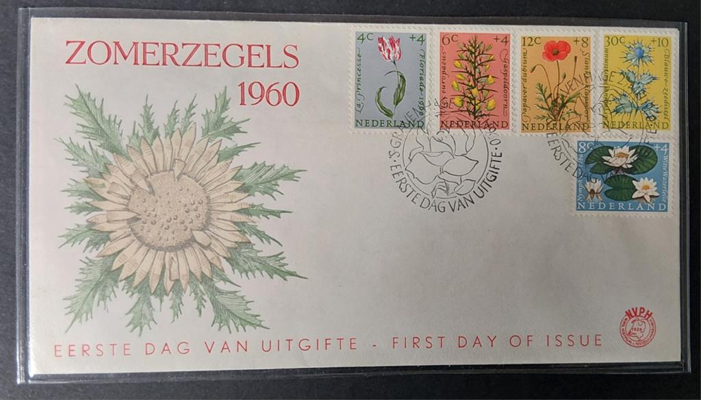 FDC Zomerzegels 1960 Nvph E43 blanco en open flap, Verzenden, Onbeschreven, Nederland