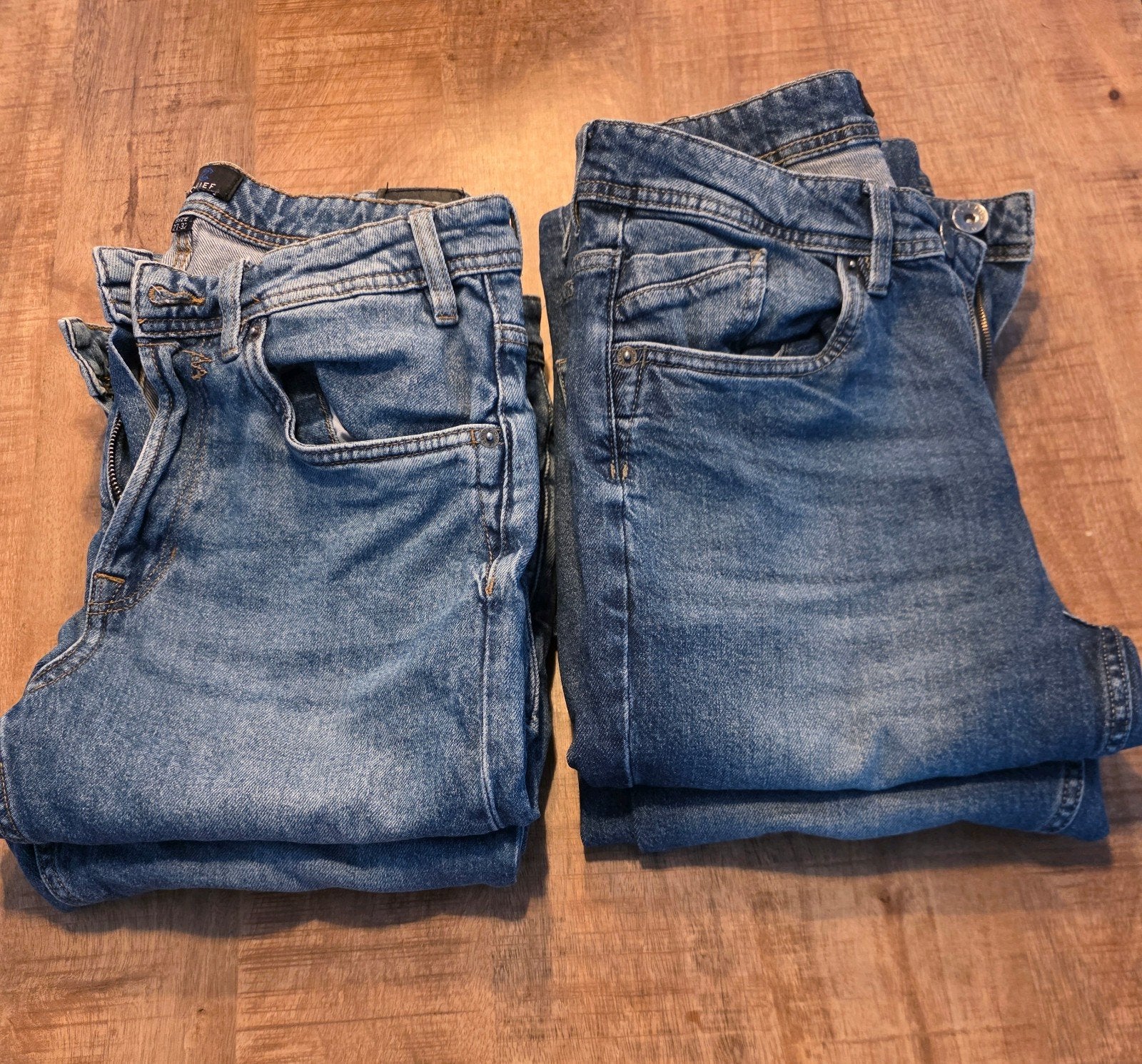 heren jeans 27/32, Kleding | Heren, Ophalen of Verzenden, Zo goed als nieuw, Blauw, Overige jeansmaten